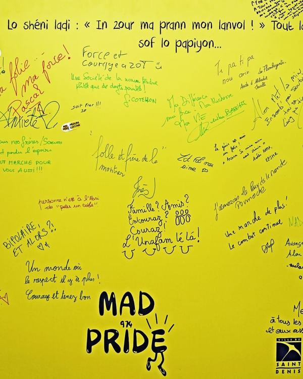 Le mur des messages : les mots des participants